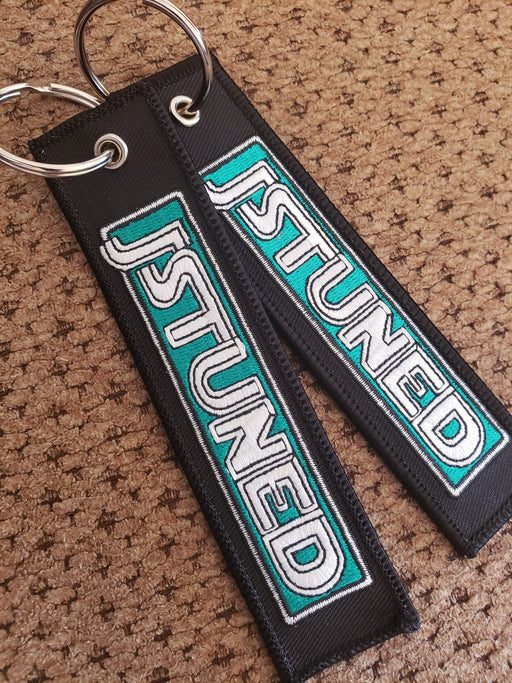 **JSTUNED Flight Tag Embroidered Keychain