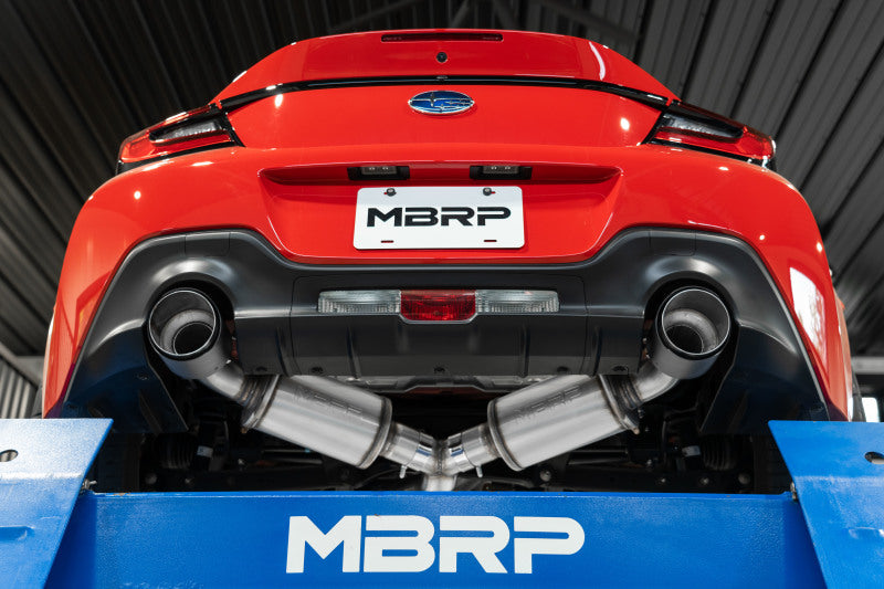 MBRP 13-22 Subaru BRZ 2.0L/ 2.4L 3in Dual Split Rear Cat Back w/CF Tips- T304