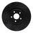 R1 14-18 Ford Focus ST Drilled & Slotted Black Brake Rotor