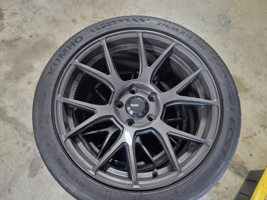 Used Konig Ampliform 18x9.5 5x120 +35 with tires