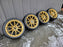 Used set of Option Lap R716 in Top Secret Gold. 18x9.5 +35