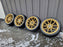 Used set of Option Lap R716 in Top Secret Gold. 18x9.5 +35