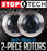 StopTech Two-Piece Rotors: 2012+ Ford Focus ST Zinc Plated Front Rotors (320x25mm)