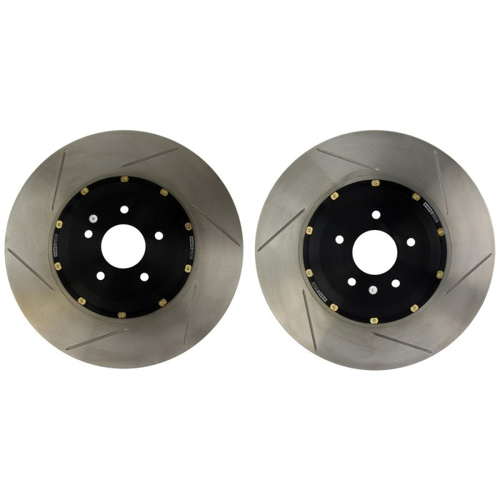 StopTech 13-15 Ford Focus ST AeroRotor Direct Replacement 2-piece Slotted Front Rotor Pair