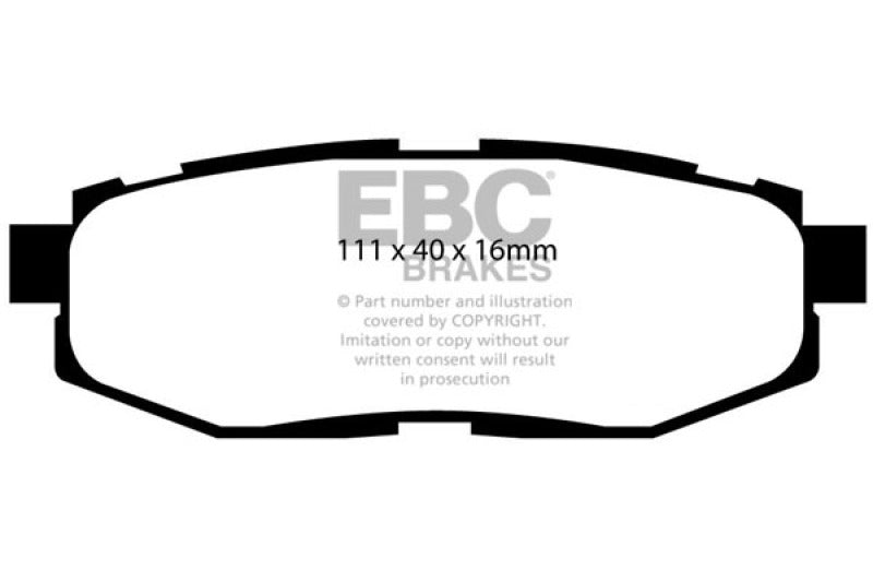 EBC 12+ Scion FR-S 2 Yellowstuff Rear Brake Pads