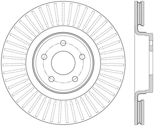 StopTech 14.5+ Ford Focus ST Front Right Slotted Performance Rotor